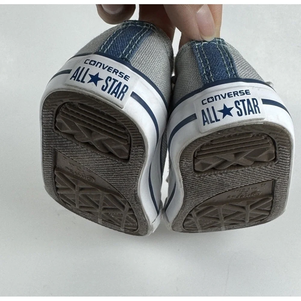 Converse All Star Double Tongue Shoes Chuck Taylor Size 4 Infant Gray mint green